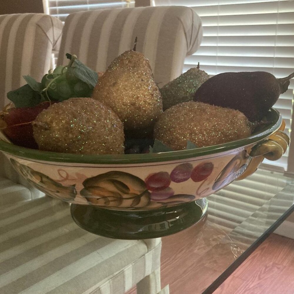 Pretty Fruit Themed Centerpiece Bowl